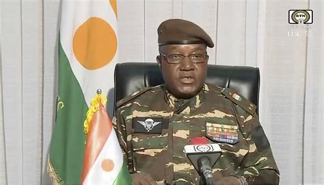 Niger general who led coup asks for support from the people and international partners